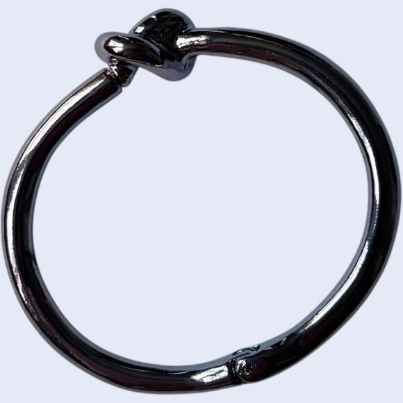 Unbranded Modern Minimalist Silver Tone Knot Bangle Bracelet Cuf - Picture 6 of 8